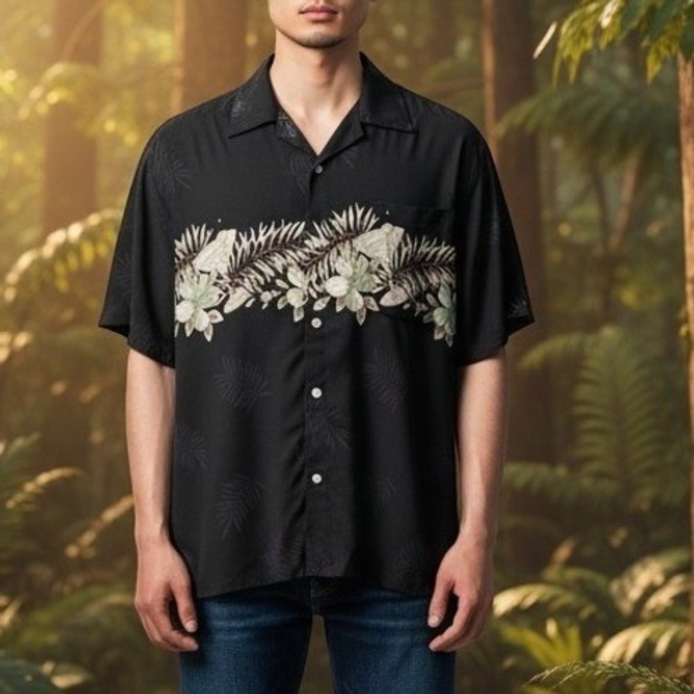 Croft & Barrow - 'Dad/Vacation Shirt' With Tropical Martini Short-Sleeve..